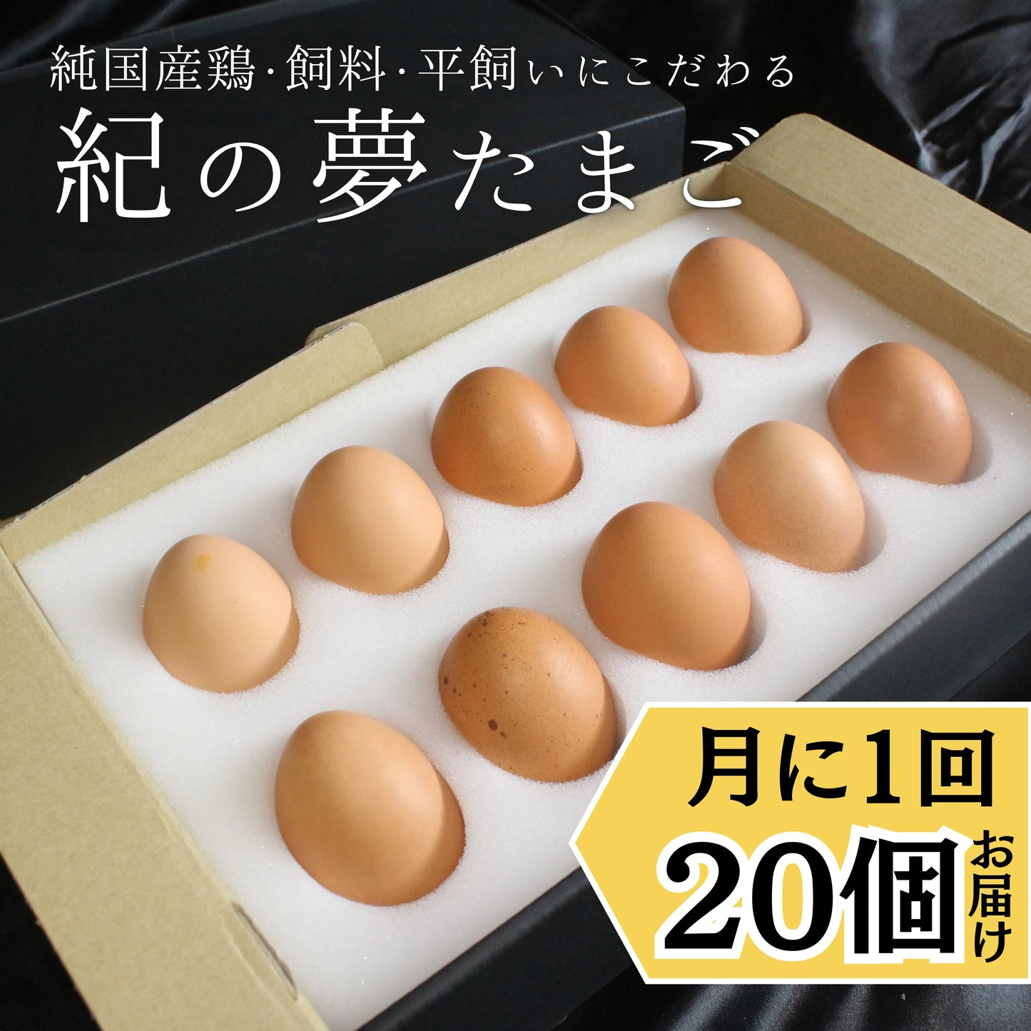 毎月20個 お届け 定期便 「紀の夢たまご」 卵